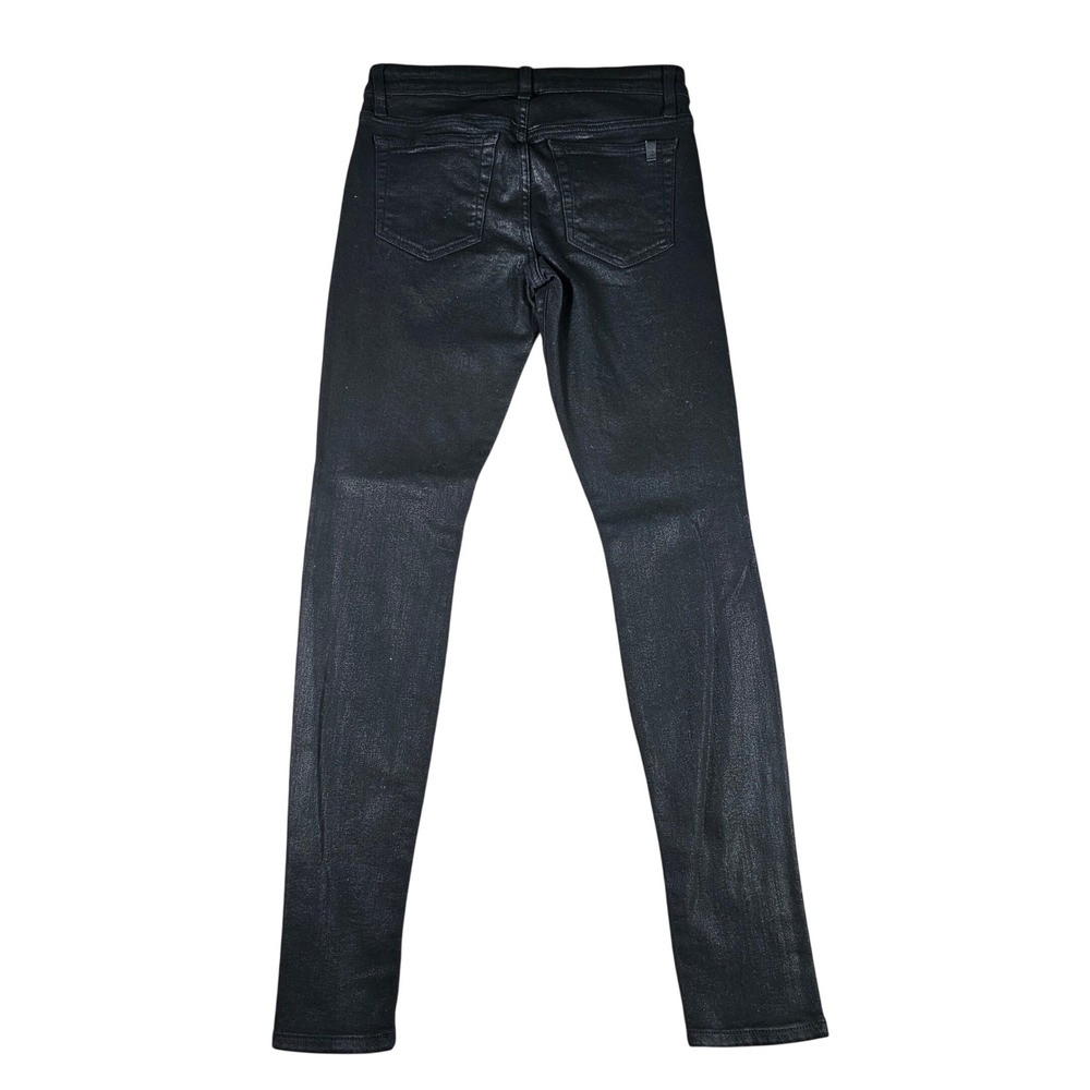 Joes Jeans The Skinny Coated‎ Black Denim Jeans Waxed Womens 28